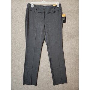 Worthington Straight Leg Dress Pants Womens 8 Gray Stretch Career Business NEW